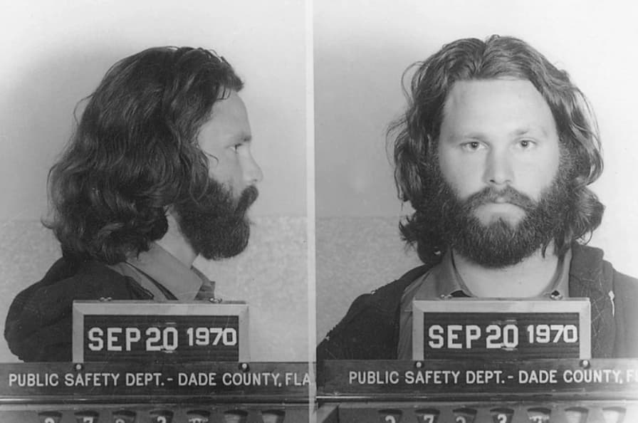 jim morrison mug shot poster - Public Safety Dept.Dade County, Fla Public Safety Dept.Dade County, Fs